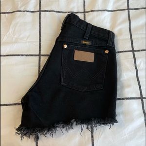 Wrangler Black Reworked Shorts